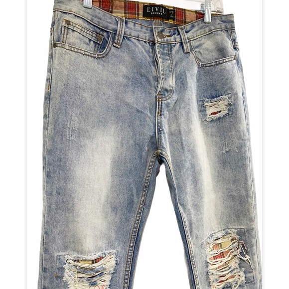 Civil Regime Kurt Denim Thrash Flannel Jean - Picture 5 of 5
